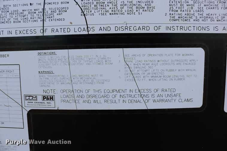 image for item DD0026 1985 P & H RT50 crane