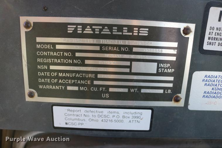 image for item DD0027 1987 Fiat-Allis 14C dozer