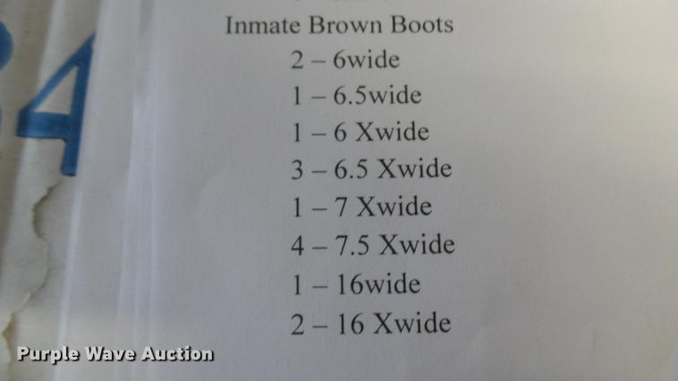 image for item DV9144 (15) pairs of boots