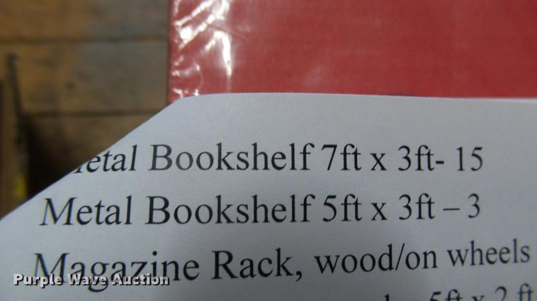 image for item DV9145 (18) metal book shelves