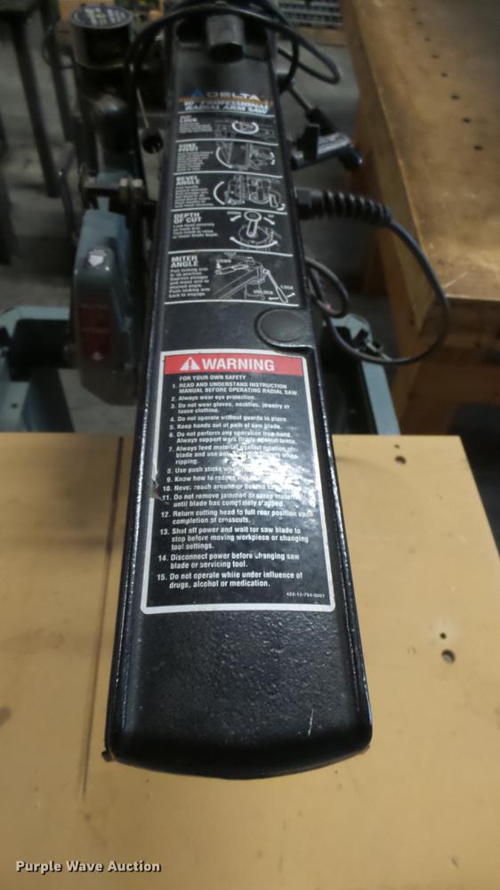 image for item DV9148 Delta radial arm saw