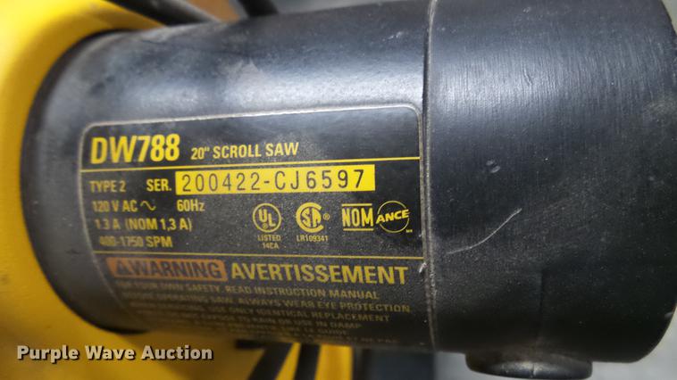 image for item DV9150 DeWalt DW788 scroll saw