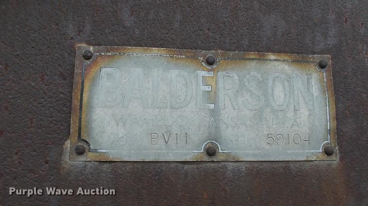 image for item DV9160 Balderson BV11 V-plow
