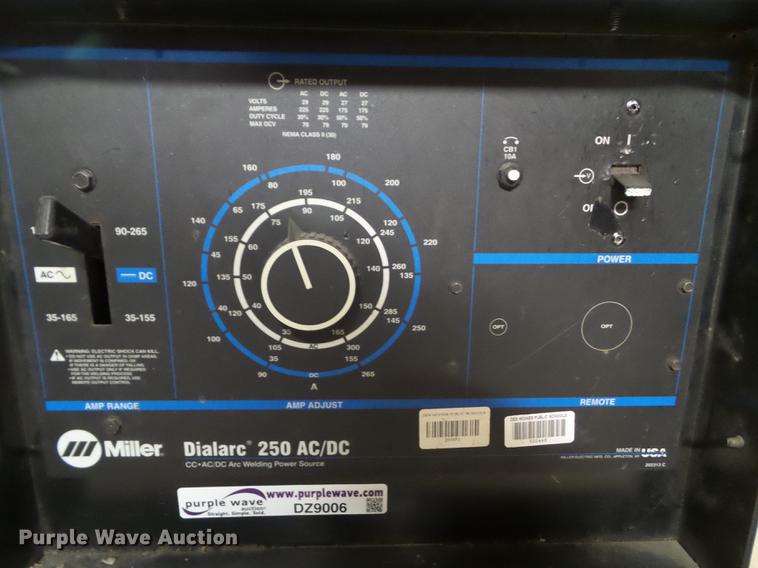image for item DZ9006 Miller Dialarc 250 AC/DC welder