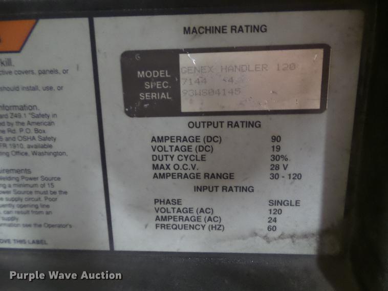 image for item DZ9011 Hobart Genex Handler 120 welder