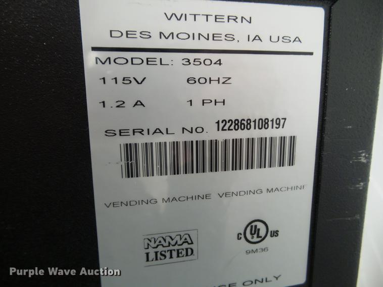 image for item DZ9097 Wittern vending machine