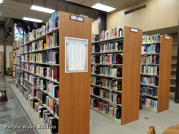 image for item DZ9100 (4) double sided library shelving units