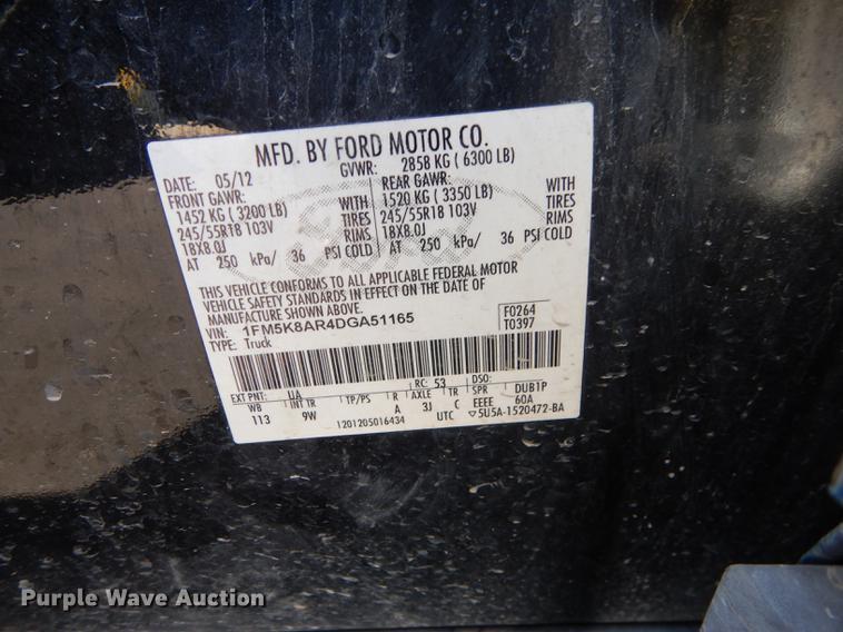 image for item EC9822 2013 Ford Explorer police interceptor SUV