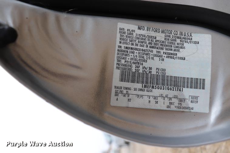 image for item ED9735 2001 Mercury Sable GS