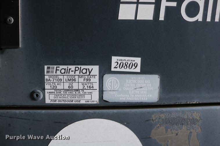 image for item EE9885 (3) Fair-Play BA7109 scoreboards