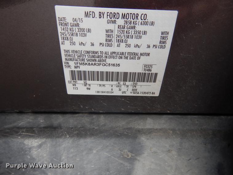 image for item J5634 2015 Ford Explorer Police Interceptor SUV