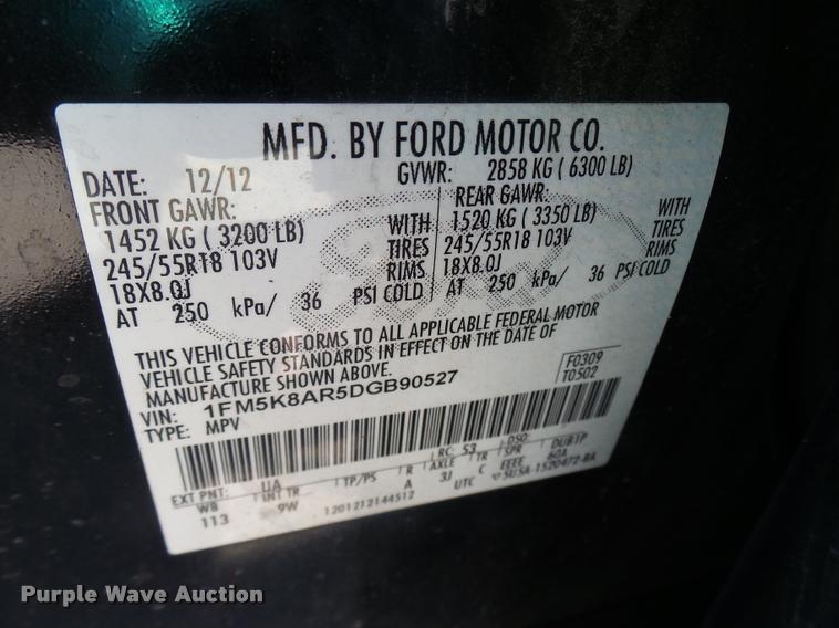 image for item K1887 2013 Ford Explorer Police Interceptor SUV