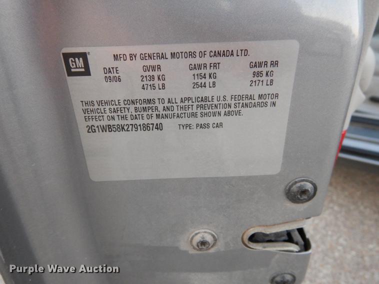 image for item K5758 2007 Chevrolet Impala LS