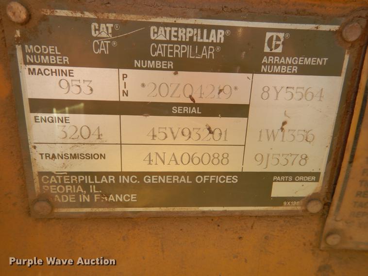 image for item K5760 1992 Caterpillar 953 track loader