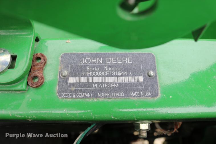 image for item DC3701 2009 John Deere 630F Hydroflex head