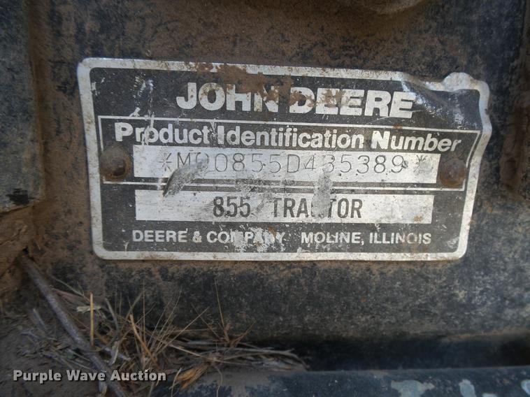 image for item DC3761 1989 John Deere 855 MFWD tractor