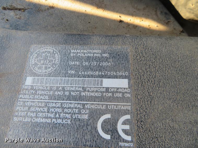 image for item DF9790 2007 Polaris Ranger Browning Edition utility vehicle