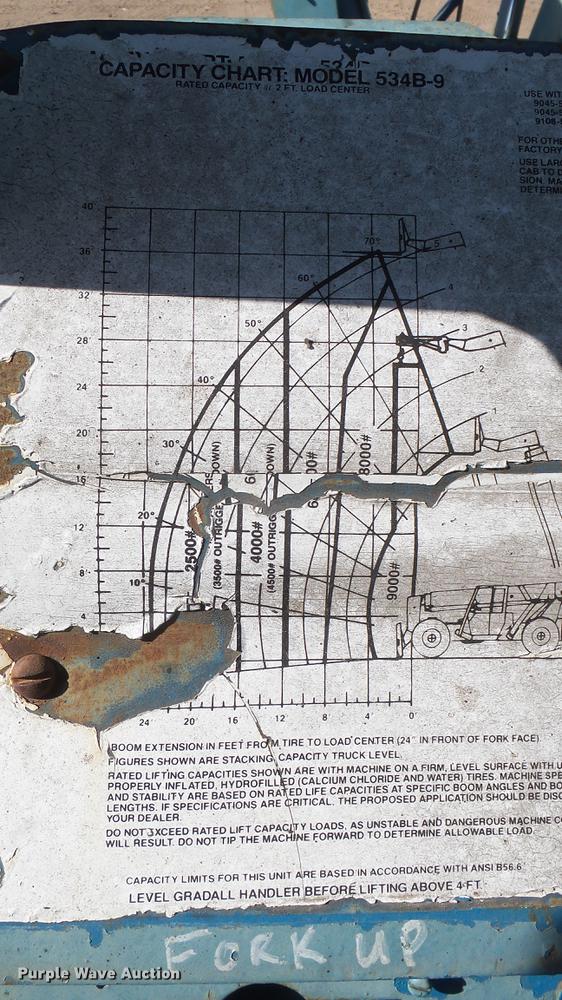 image for item DX9796 Gradall 534B telehandler