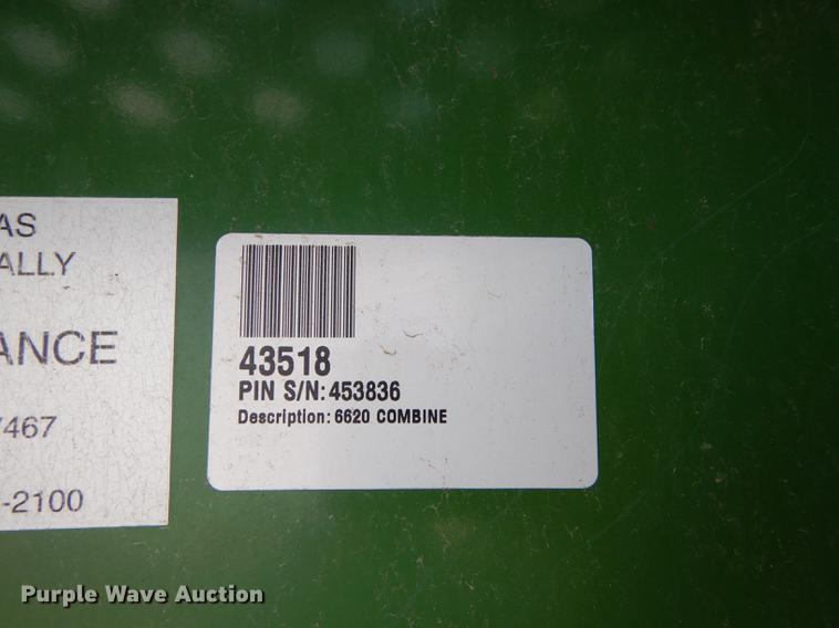 image for item K5784 1981 John Deere 6620 Side Hill combine