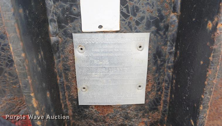 image for item DA1444 1996 Witzco Challenger RG35 lowboy equipment trailer