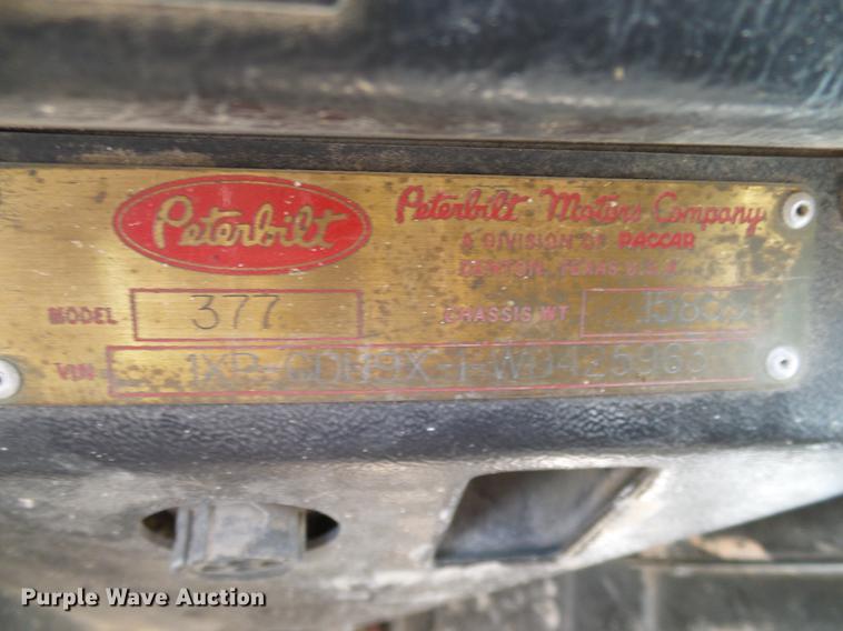 image for item DA6988 1998 Peterbilt 377 semi truck