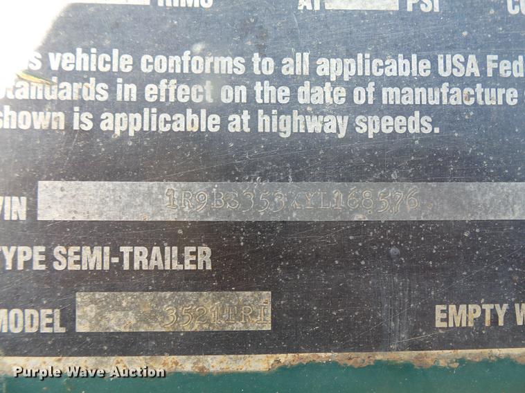 image for item DB8054 2000 R-way 3521TRI bottom dump trailer