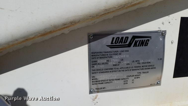 image for item DB8086 1985 Load King bottom dump trailer