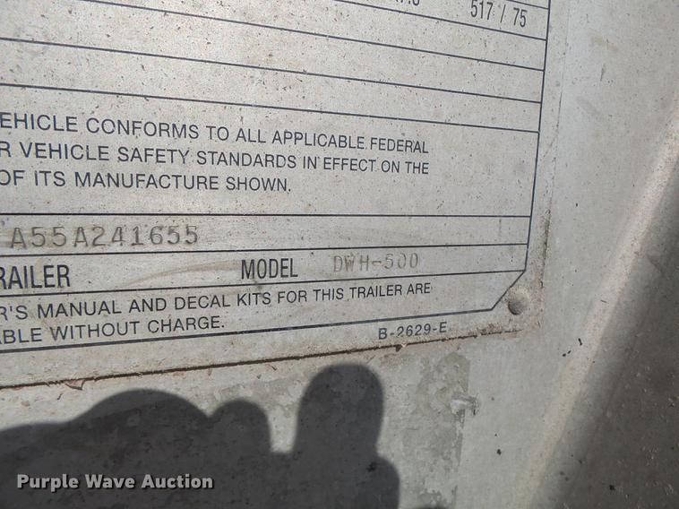 image for item DB9940 2005 Wilson DWH-500 double hopper grain trailer