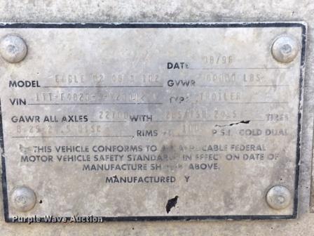 image for item G1646 1997 Transcraft flatbed trailer