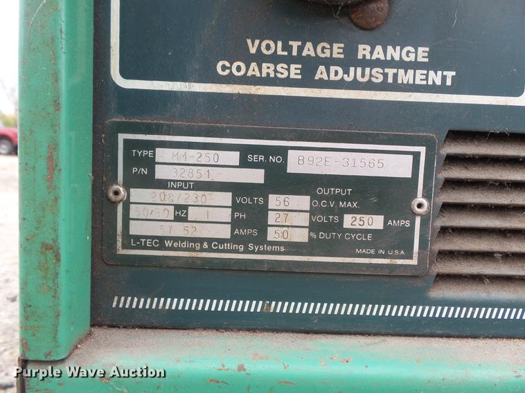 image for item CC9681 L-Tec Migmaster MM250 wire feed welder