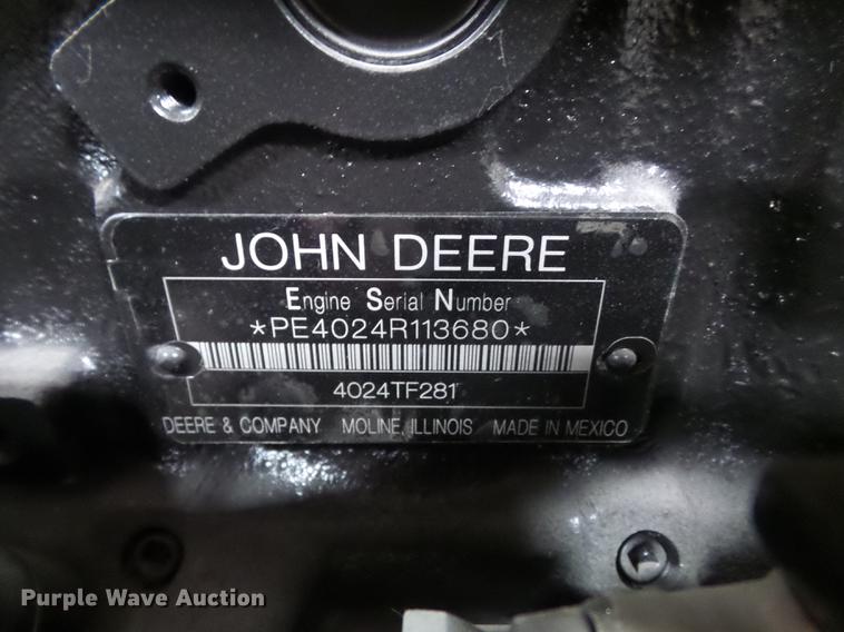 image for item CC9683 2012 John Deere 4024TF281 2.4L four cylinder turbo diesel engine