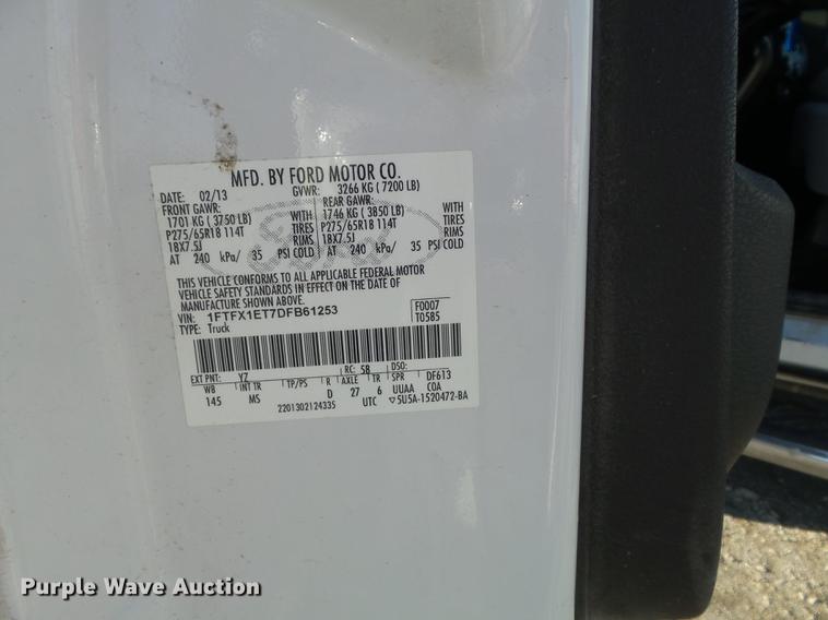 image for item DB6323 2013 Ford F150 XLT SuperCab pickup truck