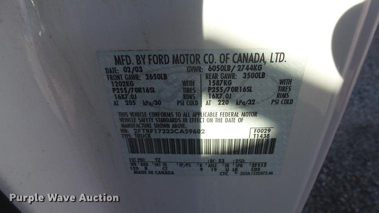 image for item DC1828 2003 Ford F150 pickup truck
