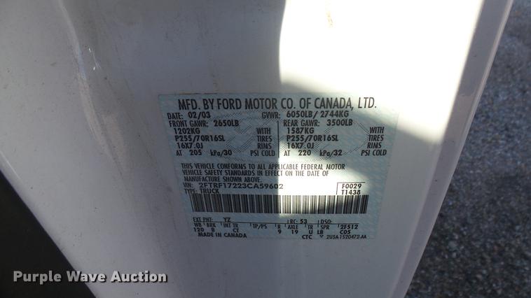 image for item DC1828 2003 Ford F150 pickup truck