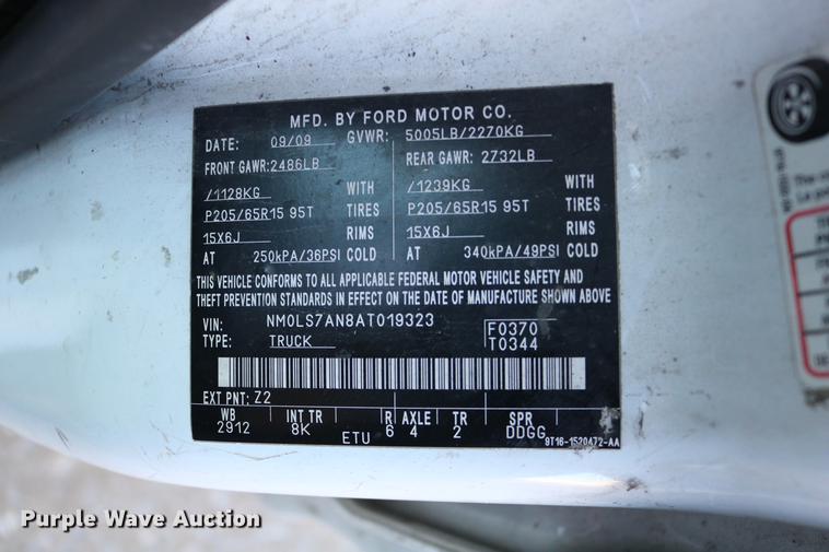 image for item DC3658 2010 Ford Transit Connect van