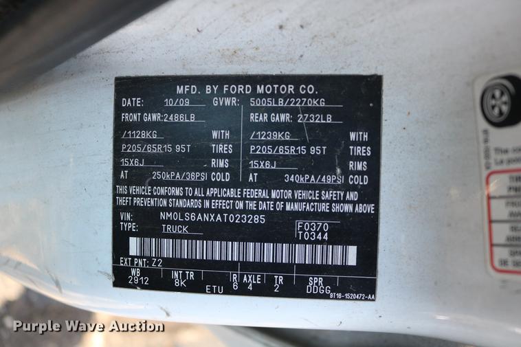 image for item DC3661 2010 Ford Transit Connect van