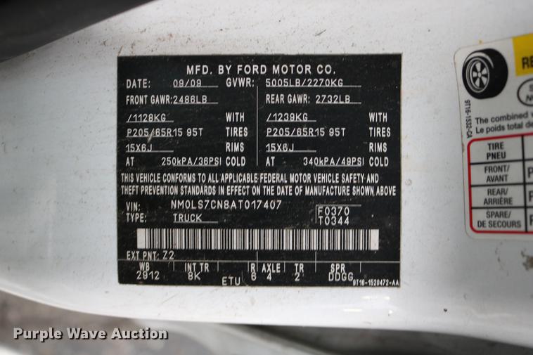 image for item DC3663 2010 Ford Transit Connect van