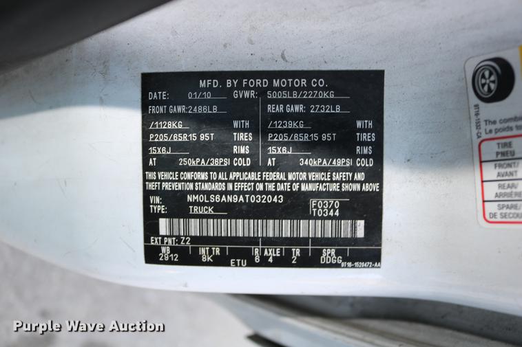 image for item DC3665 2010 Ford Transit Connect van