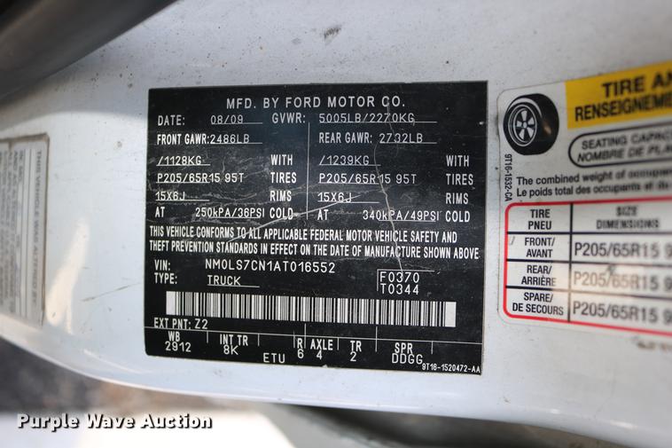 image for item DC3673 2010 Ford Transit Connect van