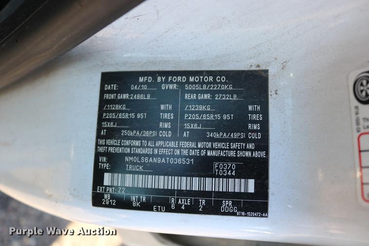 image for item DC3676 2010 Ford Transit Connect van