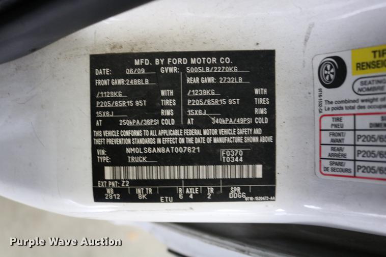 image for item DC3698 2010 Ford Transit Connect van