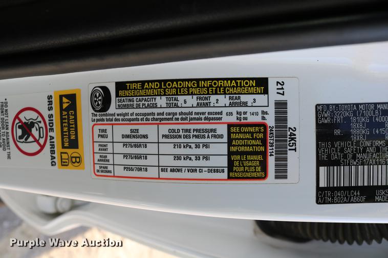 image for item DC3714 2010 Toyota Tundra Double Cab pickup truck