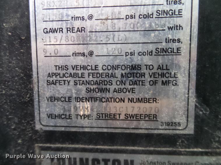 image for item DC7950 2003 Johnston 4000 street sweeper