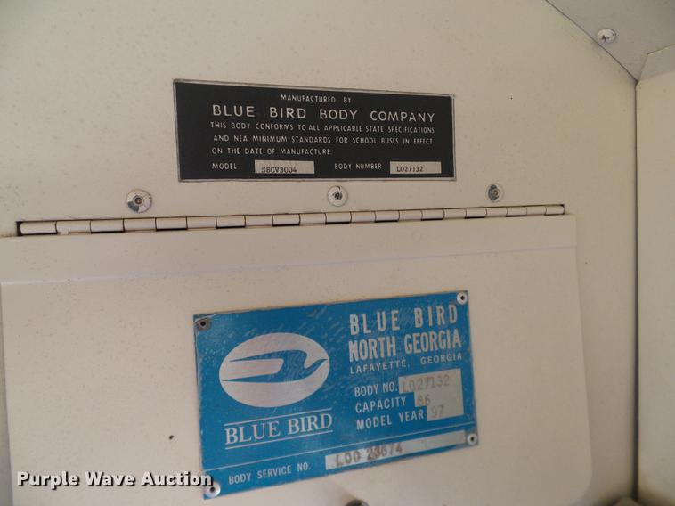 image for item DC7994 1997 Ford B800 Blue Bird school bus