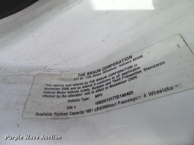 image for item DD1460 2007 Chevrolet Uplander van