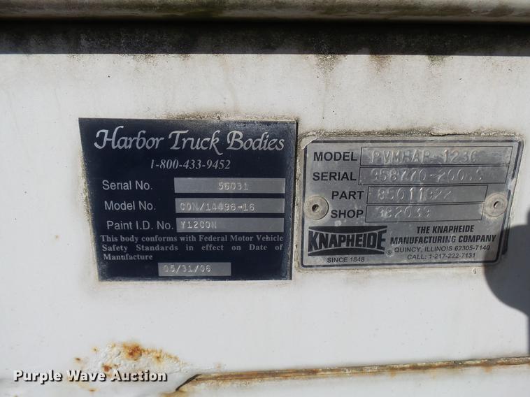 image for item DX9281 2006 Harbor truck body/Knapheide utility bed