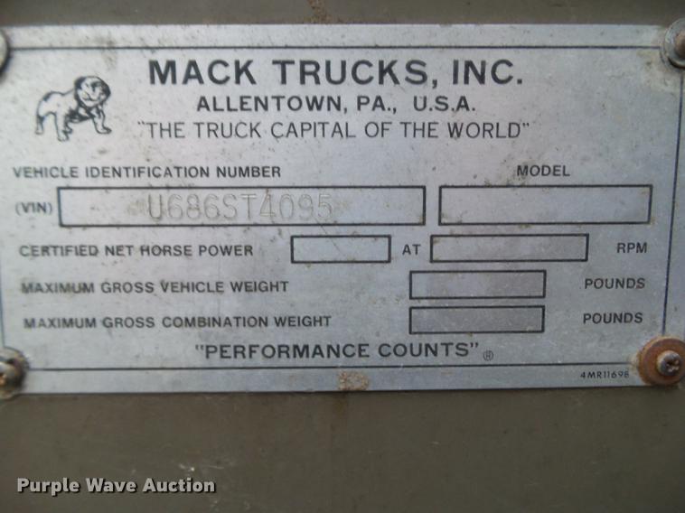 image for item DZ9029 1978 Mack truck with Hawk loader