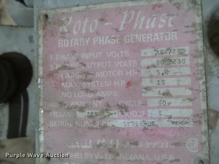 image for item DZ9119 Roto phase rotary phase generator