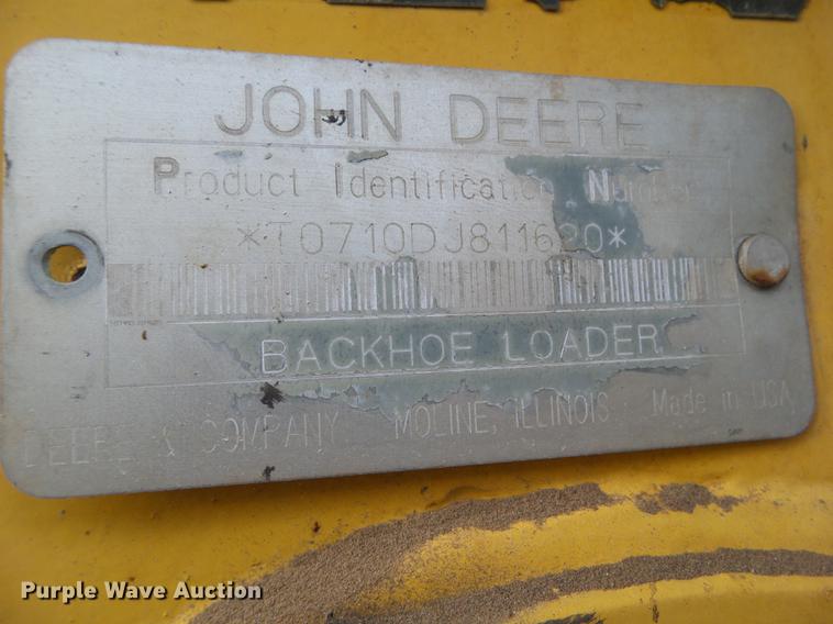 image for item DA7009 1995 John Deere 710D backhoe