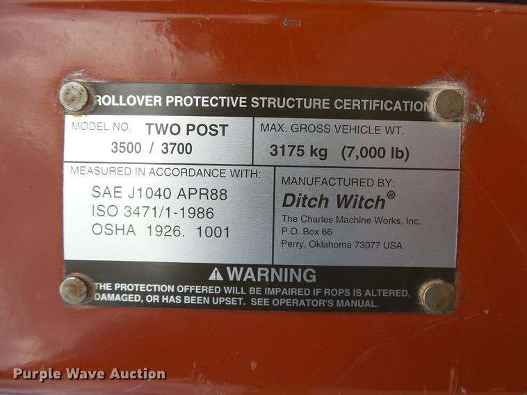 image for item DB4210 2000 Ditch Witch 3700DD trencher